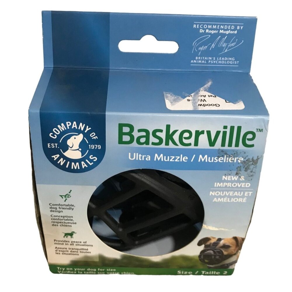 Dog Muzzle Baskerville Ultra Size 2 Smaller Dog Allows Panting Drinking